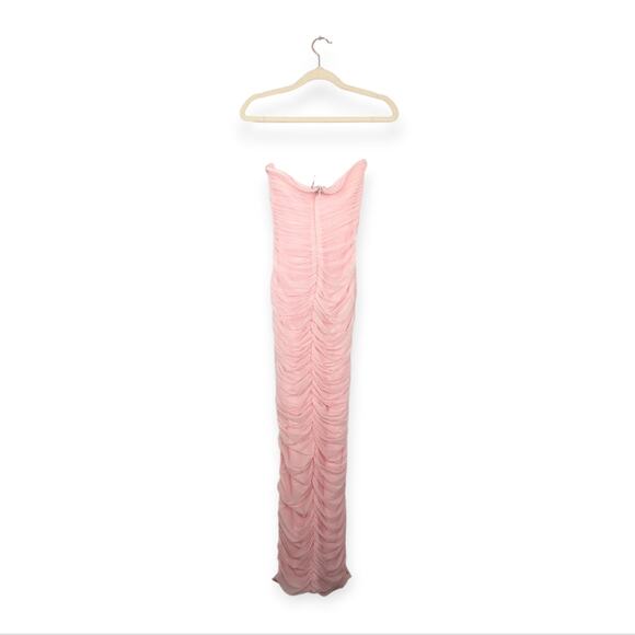 House of CB Fairy Pink Mesh Maxi Dress - Picture 3 of 9